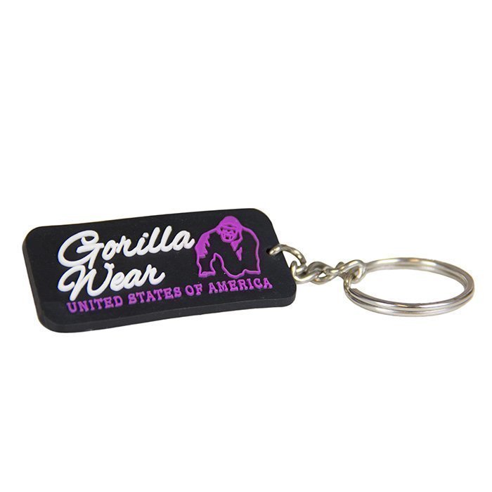 Gorilla Wear GW Rubber Logo Keychain black/pink