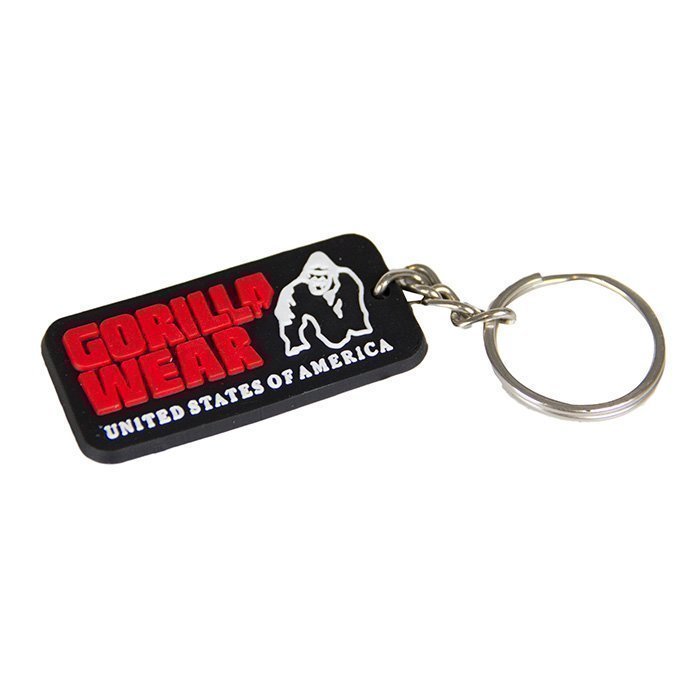 Gorilla Wear GW Rubber Logo Keychain black/red