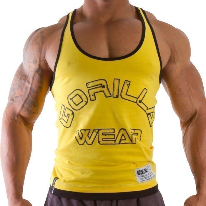 Gorilla Wear Logo Stringer Tank Top yellow L