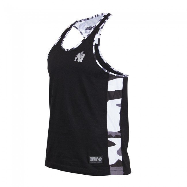 Gorilla Wear Sacramento Mesh Tank Top White/Black L