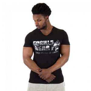 Gorilla Wear Sacramento V-Neck Tee Black/White M