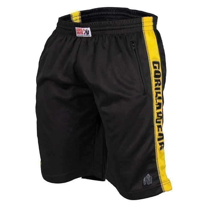 Gorilla Wear Track Shorts black/yellow