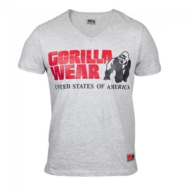 Gorilla Wear Utah V-Neck Tee Grey XXL