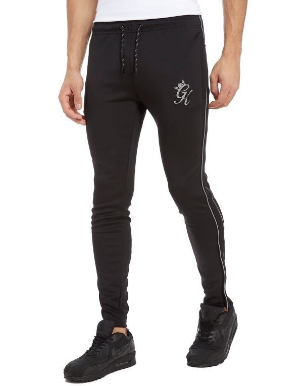 Gym King Poly Reflective Track Pants Musta