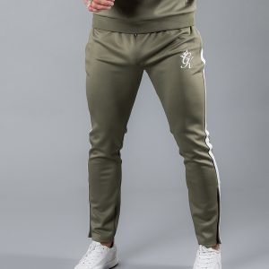 Gym King Poly Track Pants Khaki / White