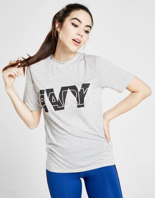 Ivy Park Layer Logo Slim T-Shirt Harmaa