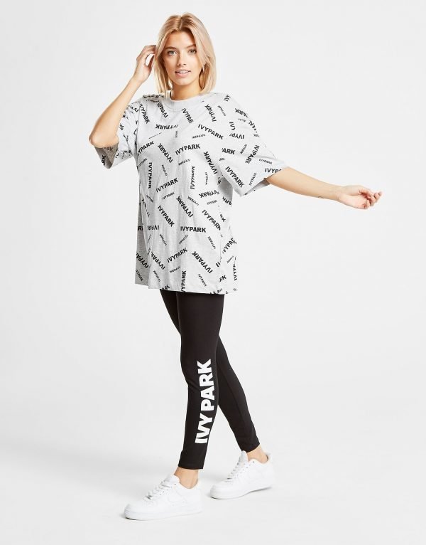 Ivy Park Logo Ankle Leggingsit Musta