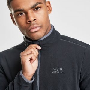 Jack Wolfskin Echo 1/4 Zip Sweatshirt Musta