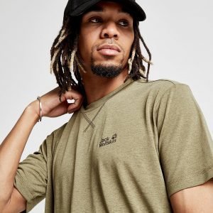 Jack Wolfskin Short Sleeve Core Tech T-Shirt Olive