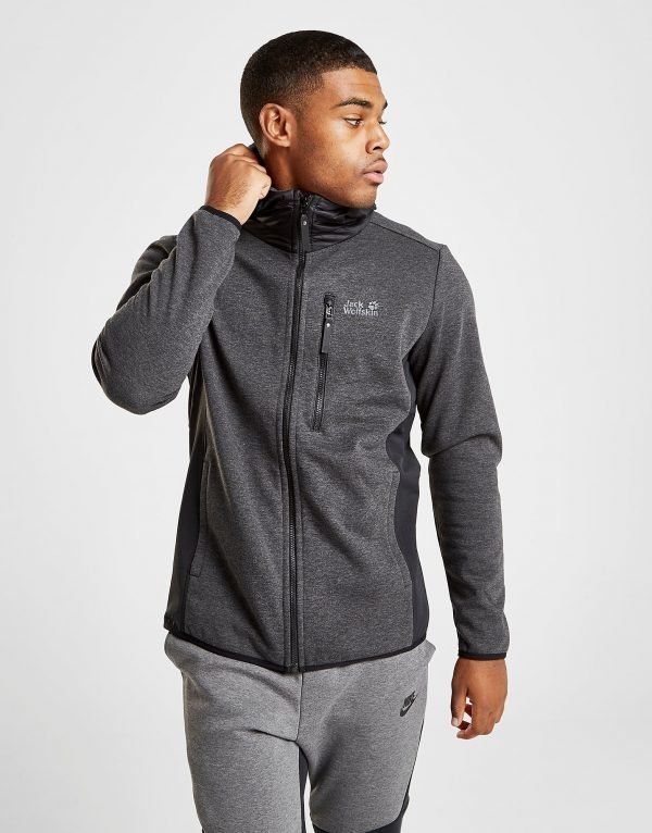 Jack Wolfskin Sky Flex Full Zip Hoodie Harmaa