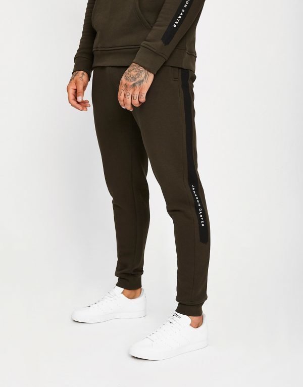 Jameson Carter Paint Stripe Track Pants Khaki