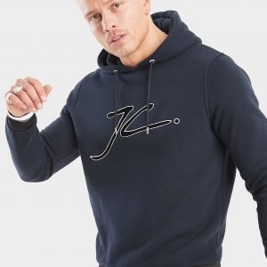 Jameson Carter Ribbed Overhead Hoodie Sininen