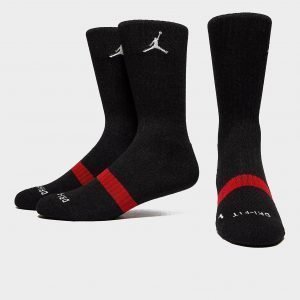 Jordan 3 Pack Crew Socks Musta