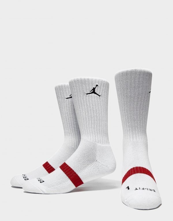 Jordan 3 Pack Crew Socks Valkoinen