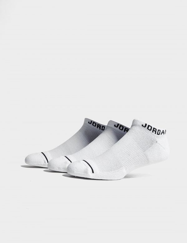 Jordan 3 Pack Dri-Fit No-Show Socks Valkoinen