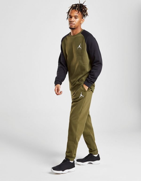 Jordan Fleece Verryttelyhousut Olive / White