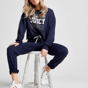 Juicy By Juicy Couture Crop Crew Collegepaita Sininen