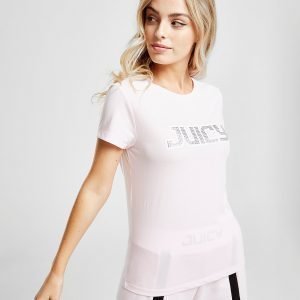 Juicy By Juicy Couture Embellished T-Shirt Vaaleanpunainen