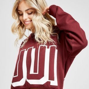 Juicy By Juicy Couture Oversized Crew Sweatshirt Burgundy / White