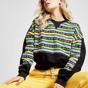 Juicy By Juicy Couture Stripe Crew Sweatshirt Musta