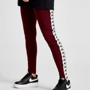 Kappa Banda Leggings Burgundy / White / Black