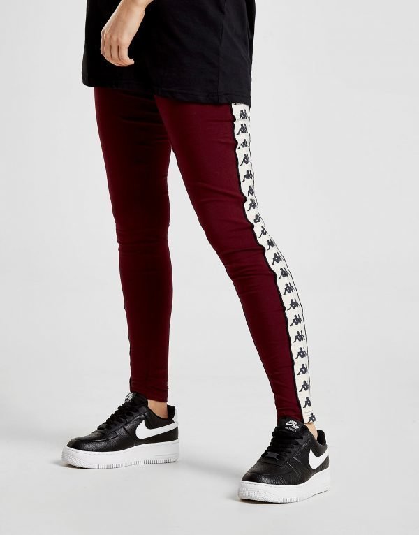 Kappa Banda Leggings Burgundy / White / Black