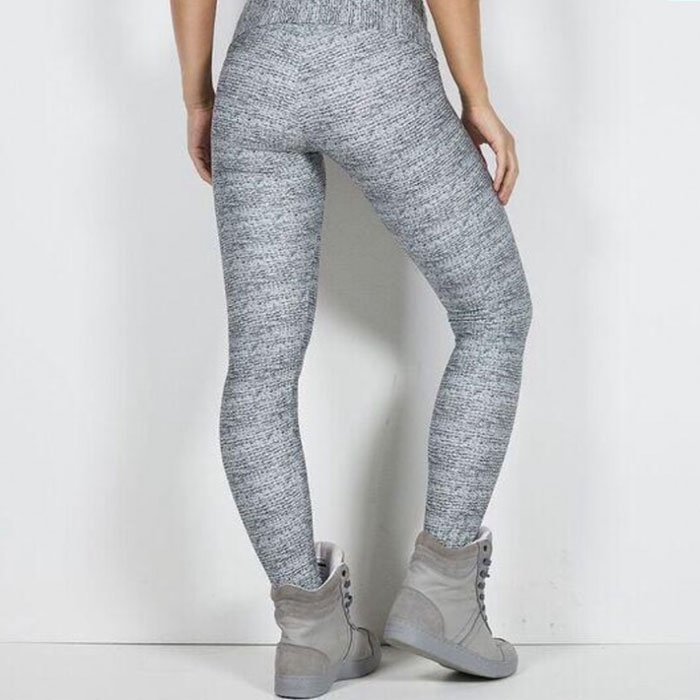 Labellla Mafia Knitting Print Legging Grey S