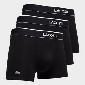 Lacoste 3 Pack Trunks Musta