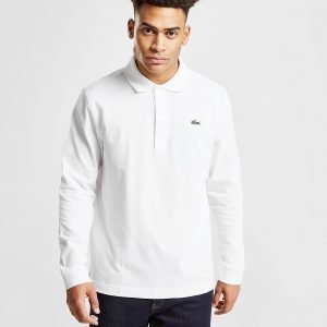 Lacoste Alligator Long Sleeve Poolopaita Valkoinen