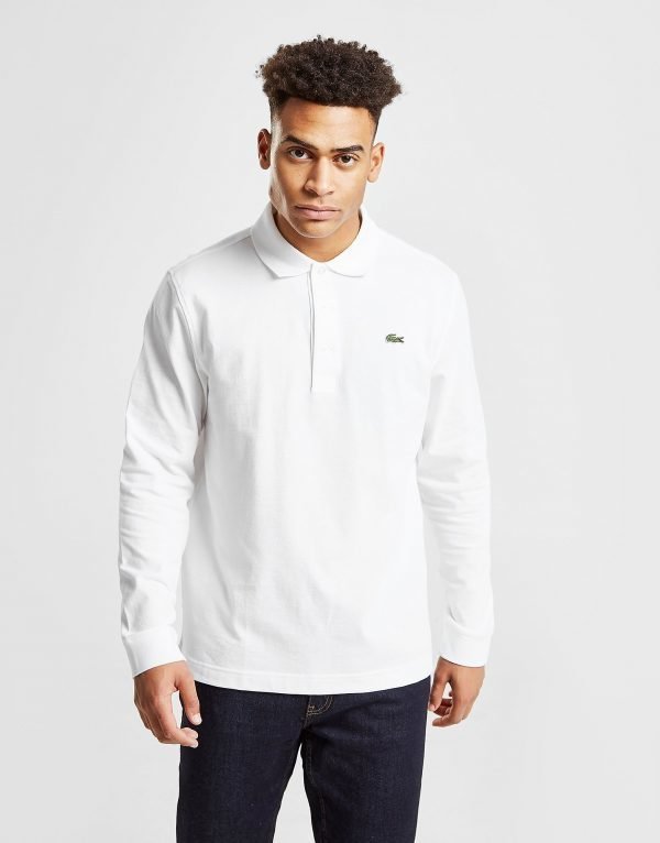 Lacoste Alligator Long Sleeve Poolopaita Valkoinen