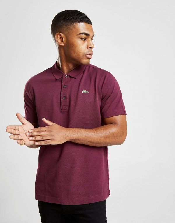 Lacoste Alligator Short Sleeve Polo Paita Burgundy