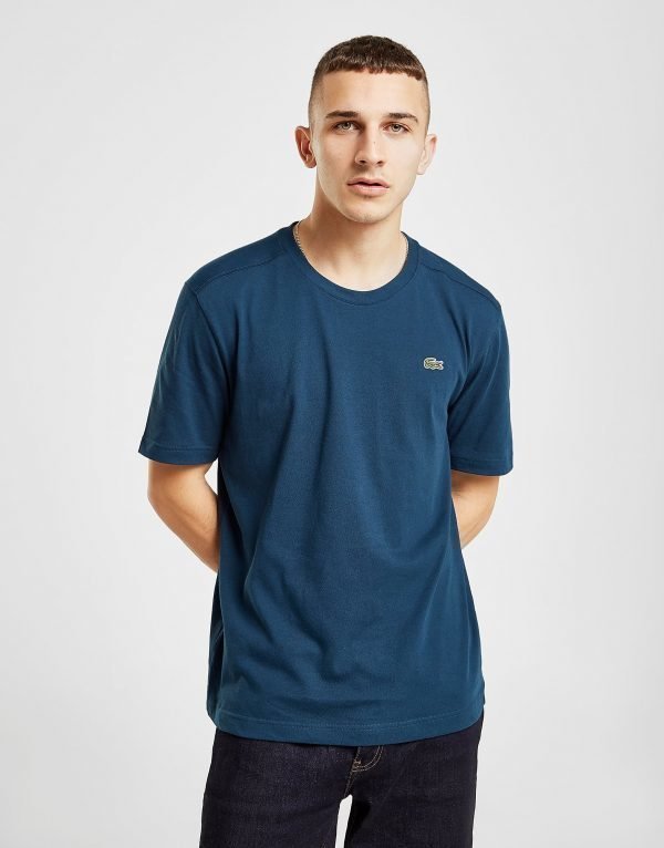 Lacoste Croc Logo Short Sleeve T-Paita Sininen