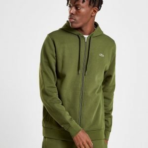 Lacoste Full Zip Fleece Hoodie Khaki