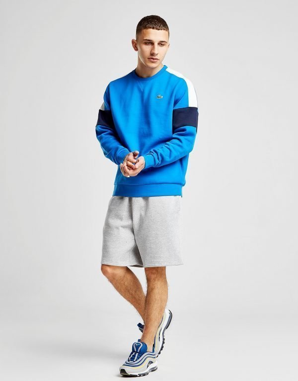 Lacoste Sleeve Panel Crew Sweatshirt Sininen