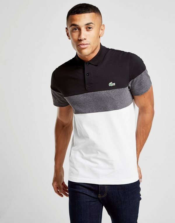 Lacoste Tri Colour Block Polo Musta