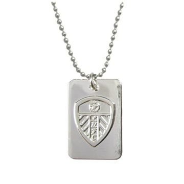 Leeds United Hopea Plated Dog Tag & Chain