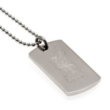 Liverpool Engraved Crest Dog Tag & Chain