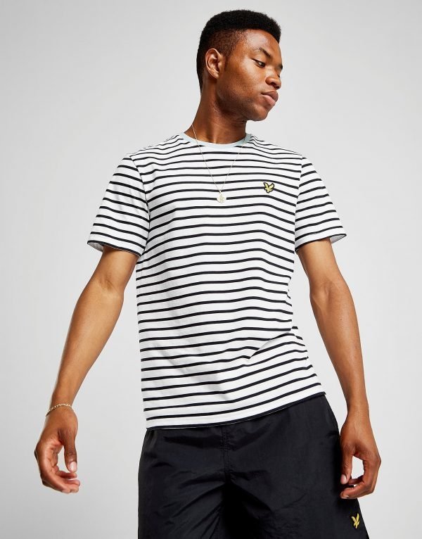 Lyle & Scott Breton Stripe T-Paita Valkoinen