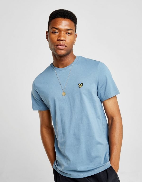 Lyle & Scott Crew Neck Short Sleeve T-Paita Sininen