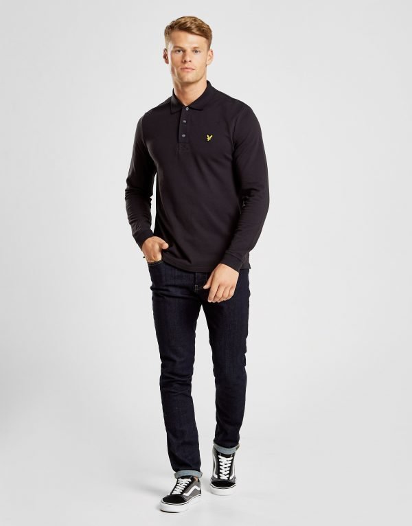 Lyle & Scott Long Sleeve Core Polo Paita Musta