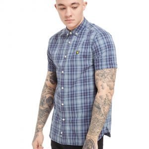 Lyle & Scott Short Sleeve Check Paita Laivastonsininen