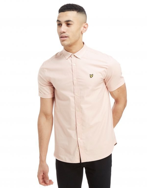 Lyle & Scott Short Sleeve Oxford Paita Vaaleanpunainen