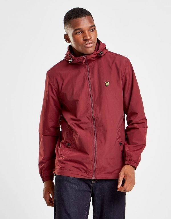 Lyle & Scott Zip Through Hooded Core Takki Punainen