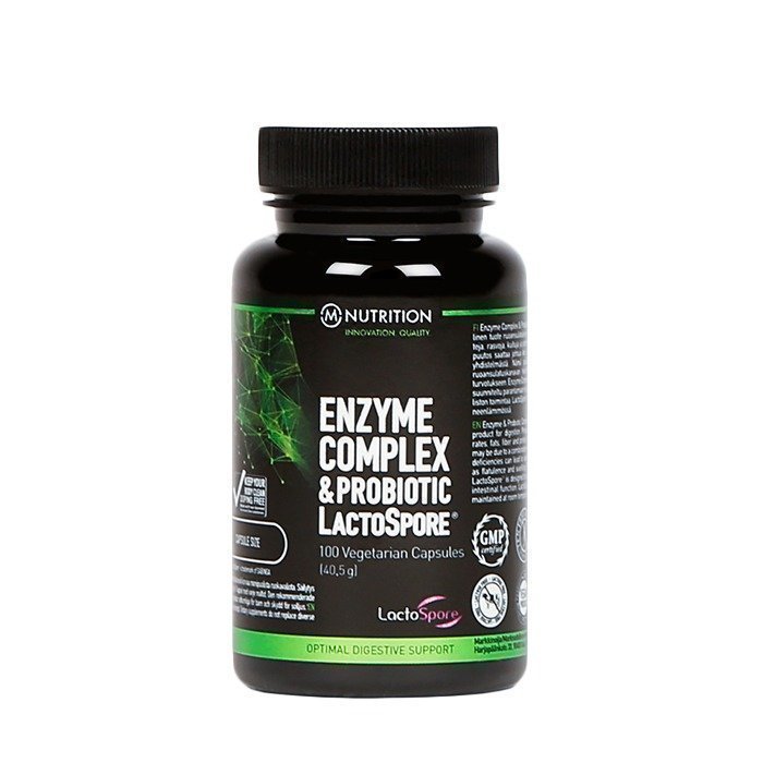 M-Nutrition Enzyme Complex and Probiotic Lactospore 100 caps