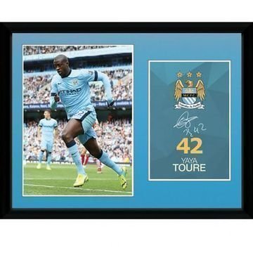 Manchester City Kehystetty Kuva Toure 16 x 12'