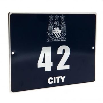 Manchester City Metal Door Plaque