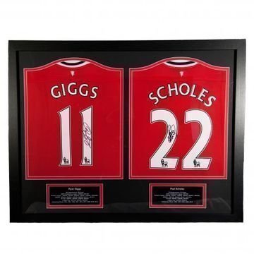 Manchester United Kehystetty Giggs & Scholes Paita