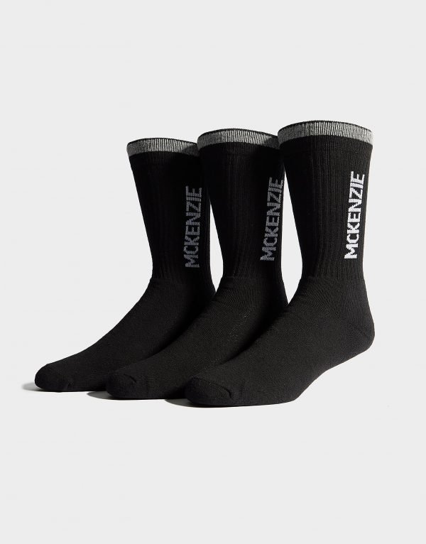 Mckenzie 3 Pack Sport Socks Musta