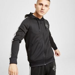 Mckenzie Culumus Poly Zip Through Hoodie Musta