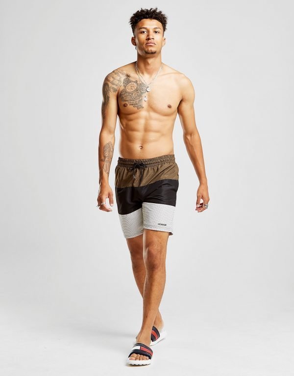 Mckenzie Dune Swim Shorts Khaki / Black / White